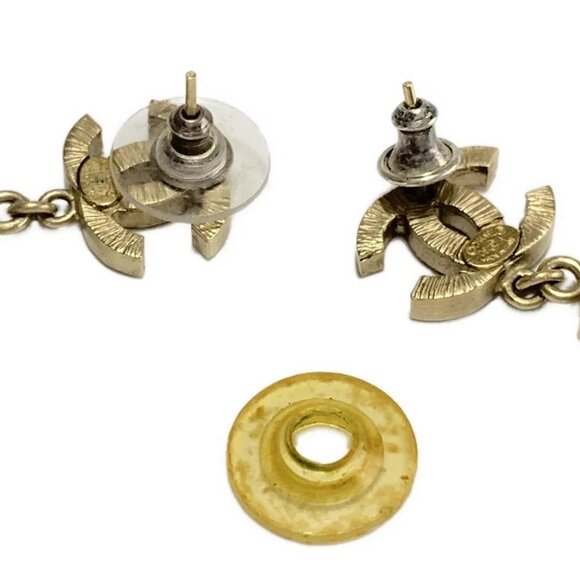 CHANEL No. 5 - Gold Hardware Rhinestones Earrings 430-082525 - Picture 3 of 3